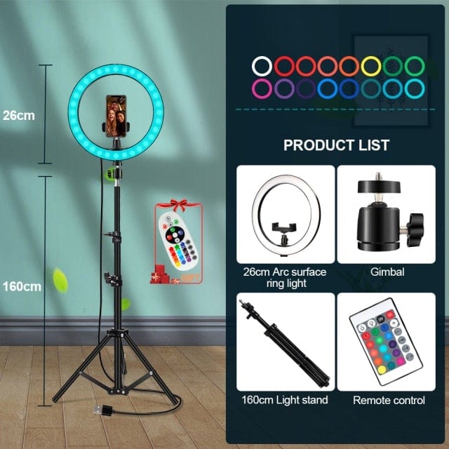 10inch/26cm Colorful LED  Ring Lamp