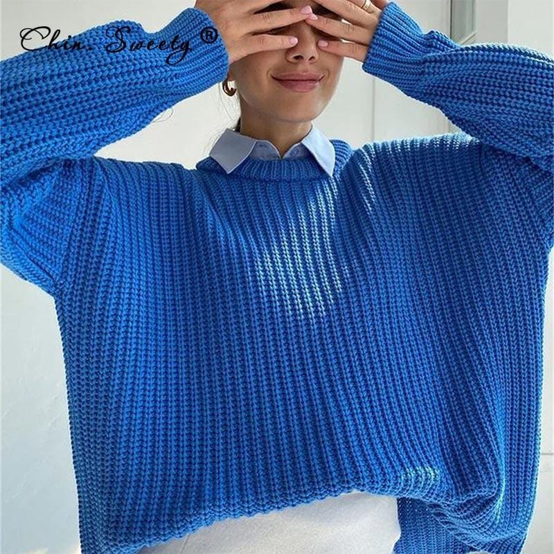 Women Knitted Long Sleeve Sweater
