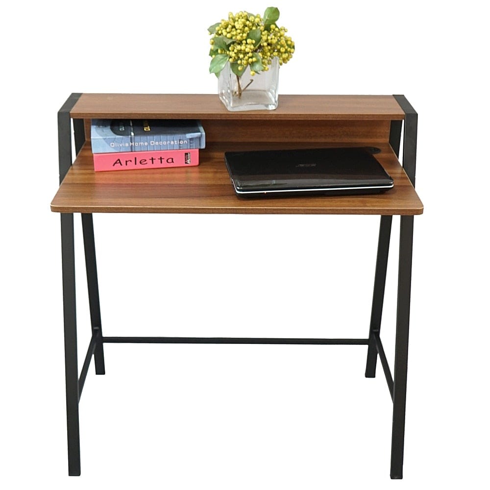 Modern Simple Design Two Tiers Computer Desk