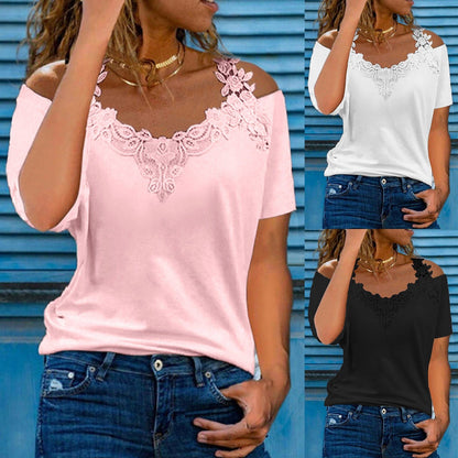 Women Summer Sexy Lace Blouse
