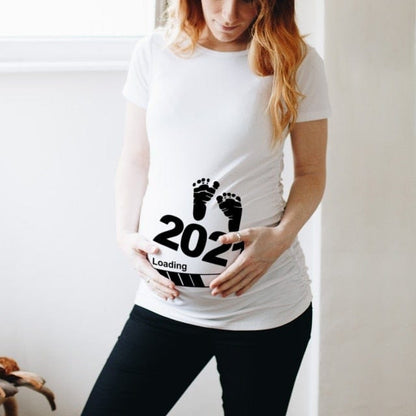 Women Printed Pregnant T Shirt