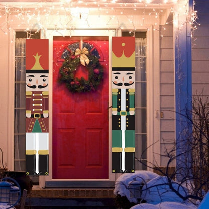Nutcracker Couplet Christmas Door