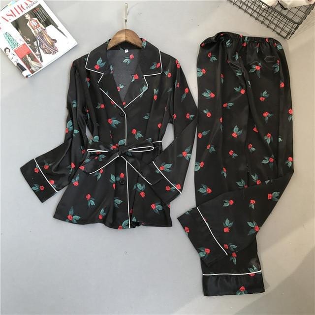 Spring Printing Pattern Women's Pajama Set