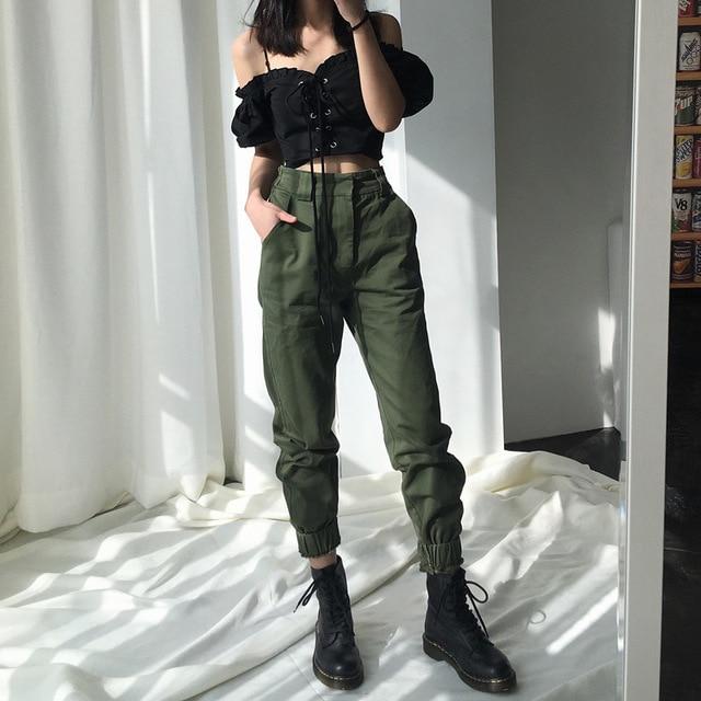 High Waist Cargo Pants