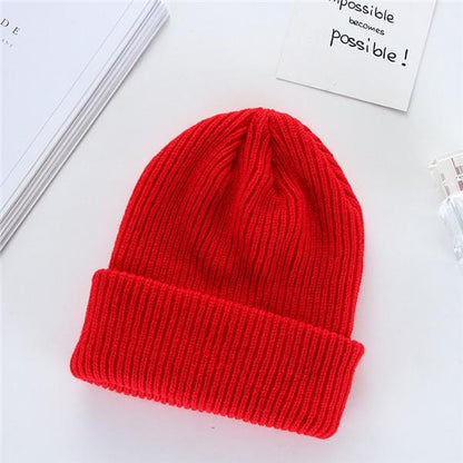 Solid Color Knitted Beanie