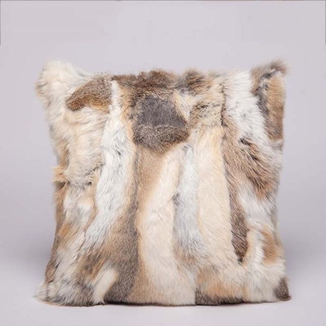 Genuine Rabbit Fur Pillow Case