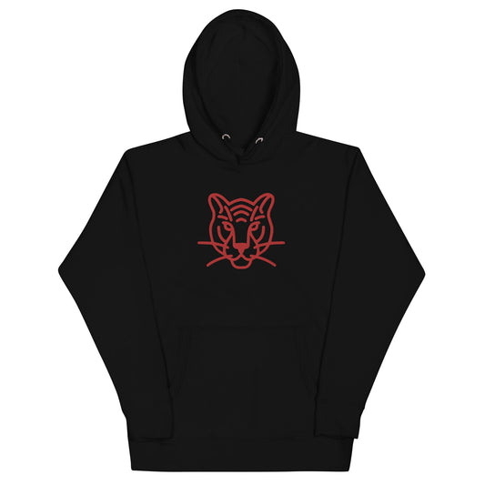 Embroidered Tiger Print Hoodie