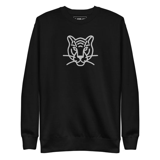 Embroidered Tiger Print Sweatshirt
